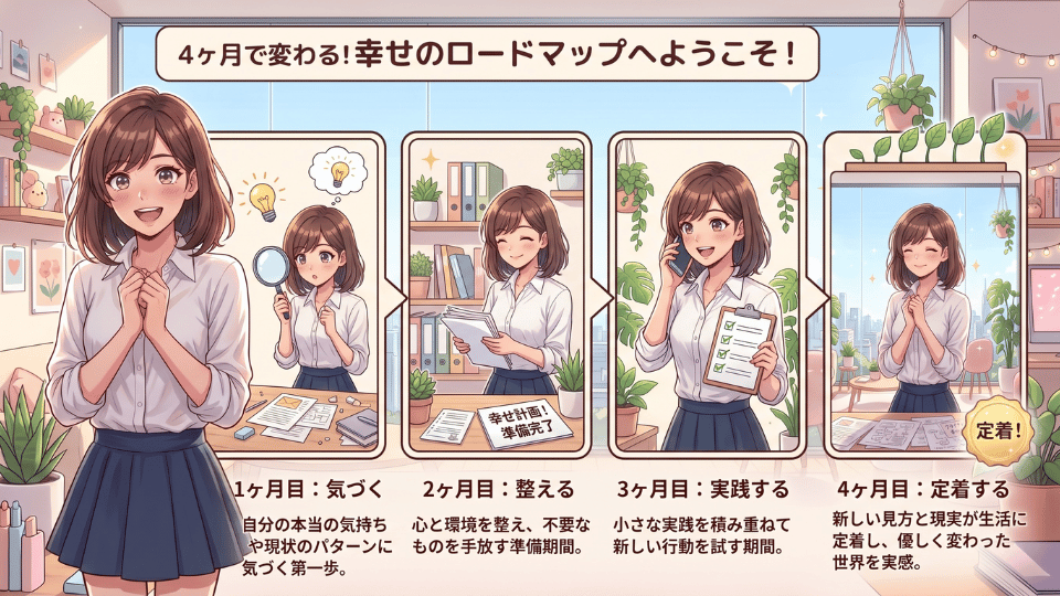 4ヶ月で変わる！幸せのロードマップ